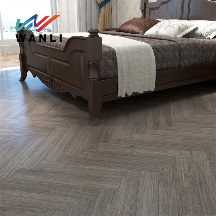 Luxury Glueless Herringbone Texture Spc Flooring